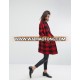 New arrival Red Check Womens Cardigan Sweater Women Cardigan