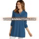 YAMARKET Black Blue White Blouse Shirts Snap Button Neck Long Sleeve Tunic Tops Spring Autumn Casual Ladies Workwear E251365